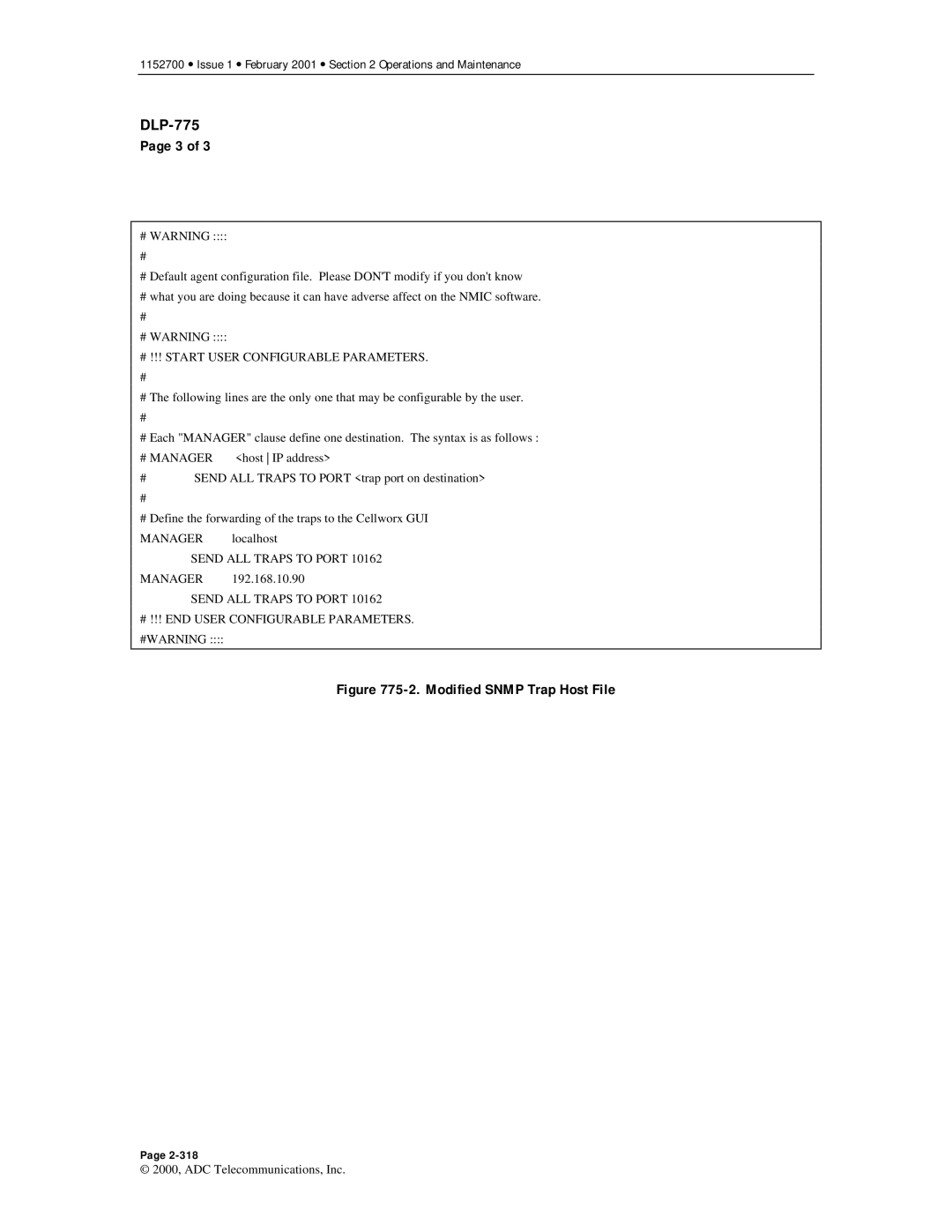 ADC Release 3.1 user manual Modified Snmp Trap Host File 