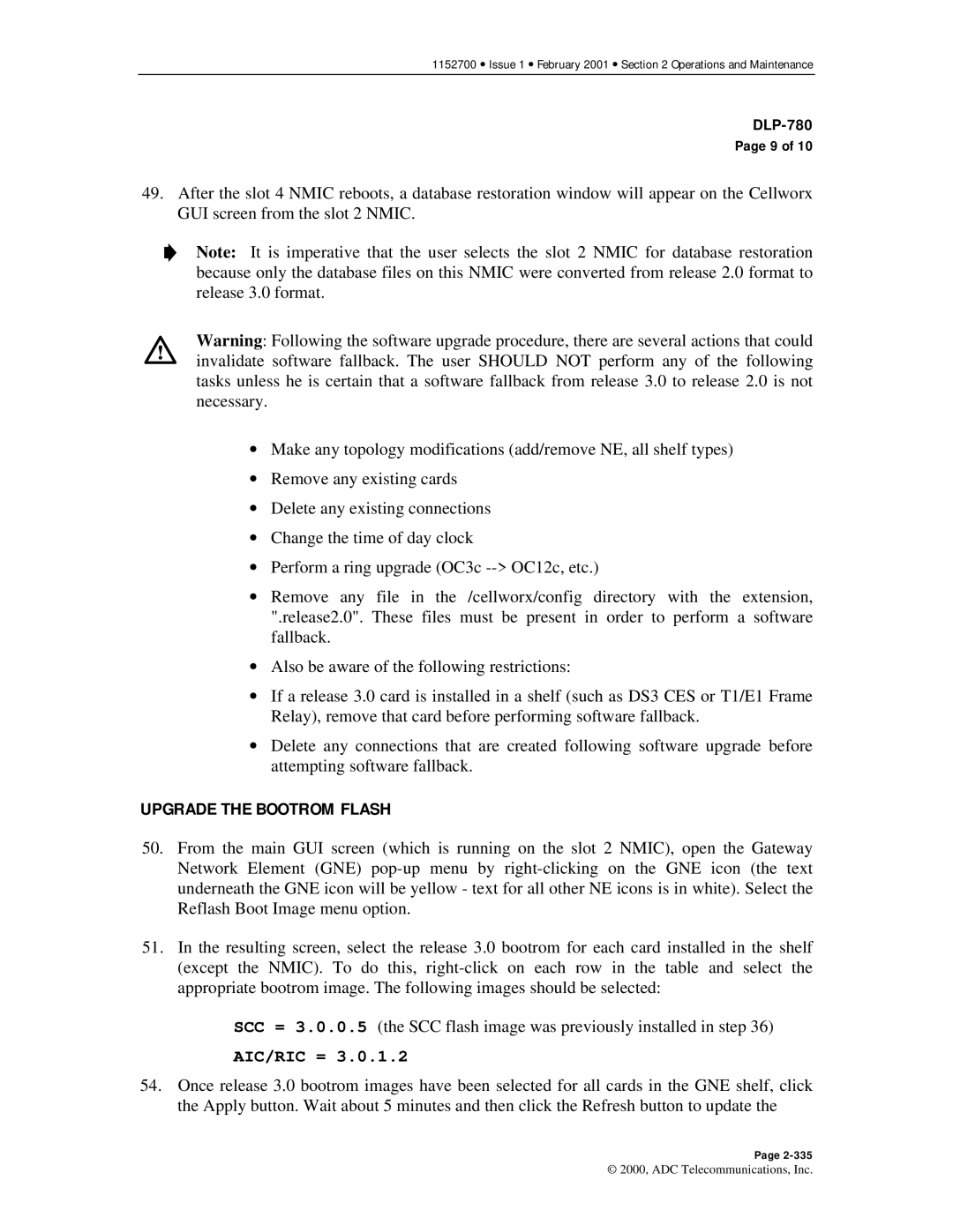 ADC Release 3.1 user manual Upgrade the Bootrom Flash, Aic/Ric = 