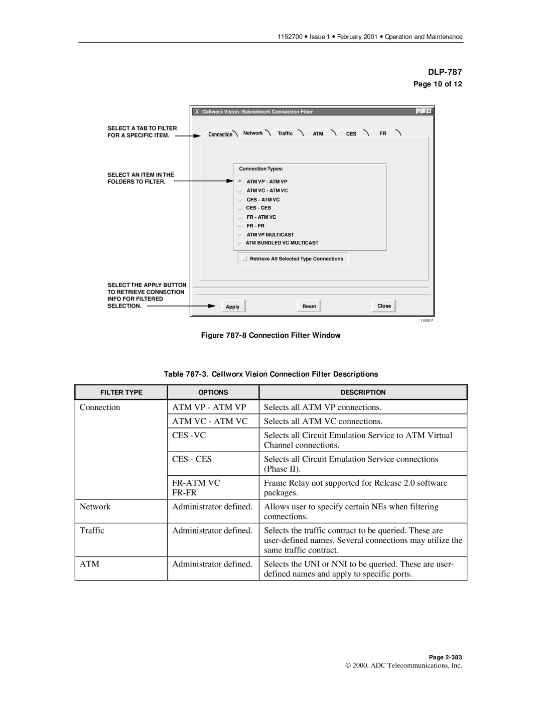 ADC Release 3.1 user manual Connection Network Traffic 