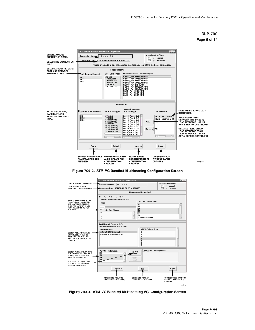 ADC Release 3.1 user manual ATM VC Bundled Multicasting Configuration Screen 