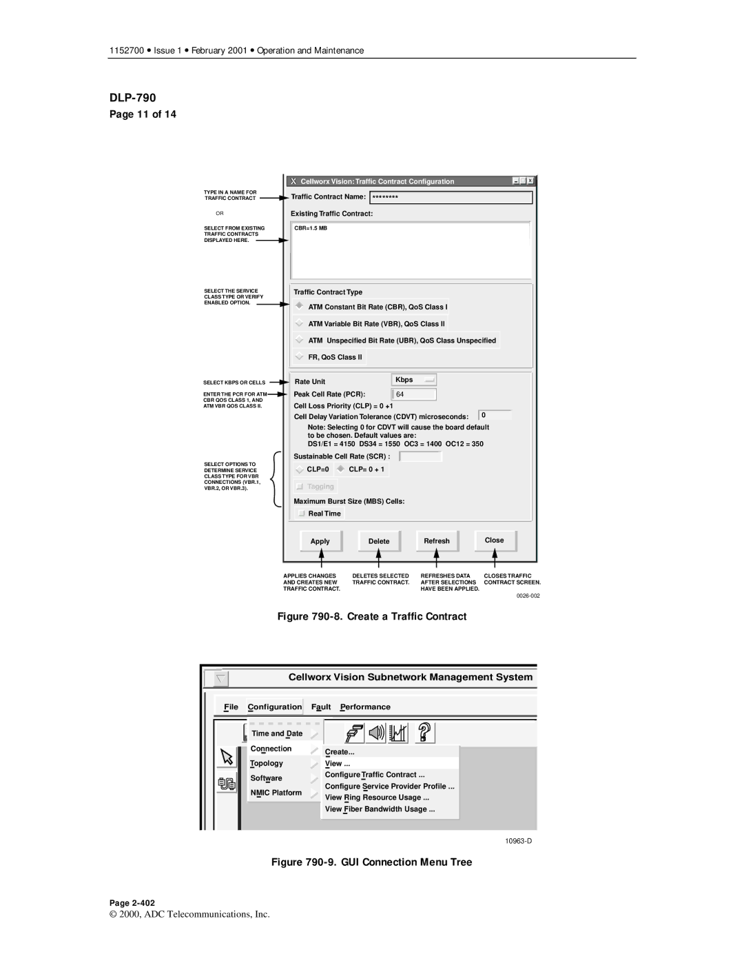 ADC Release 3.1 user manual Create a Traffic Contract 