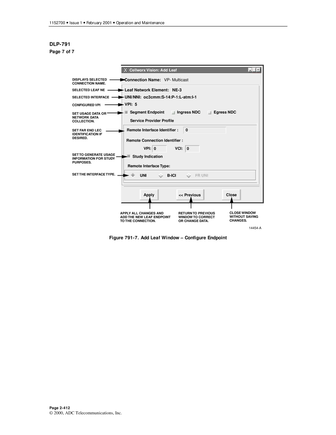 ADC Release 3.1 user manual Add Leaf Window Configure Endpoint 