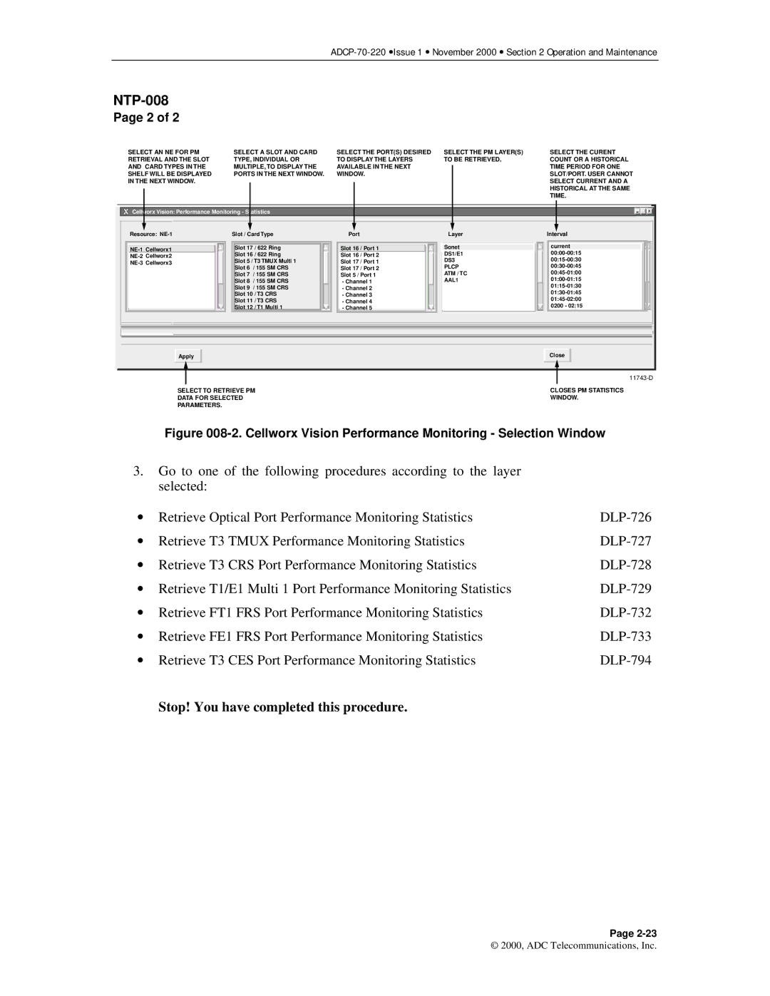 ADC Release 3.1 user manual Cellworx Vision Performance Monitoring Selection Window 