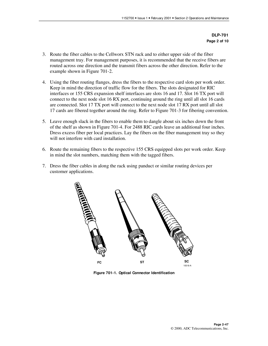 ADC Release 3.1 user manual Optical Connector Identification 