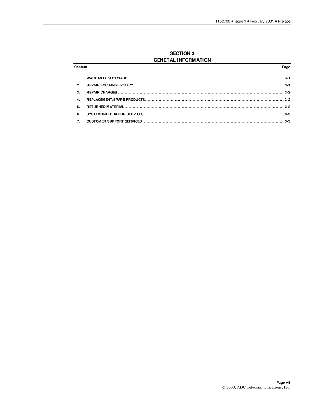 ADC Release 3.1 user manual Section, General Information 