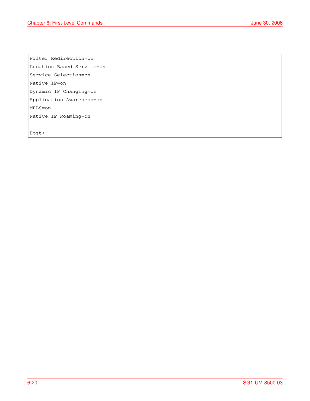 ADC SG-1 user manual First-Level Commands June 30 