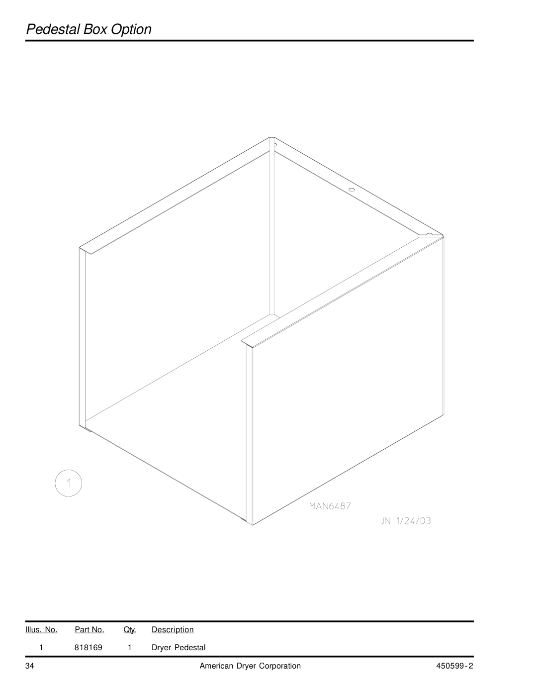 ADC SL20 Gen II manual Pedestal Box Option 