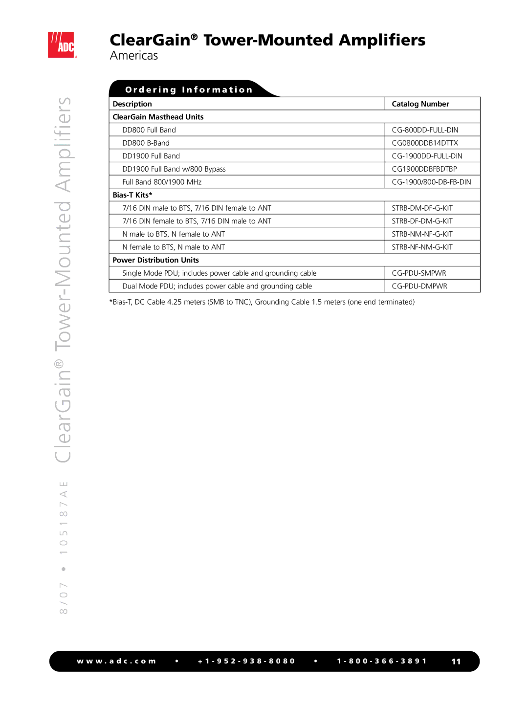 ADC Tower-Mounted Amplifiers manual D e r i n g I n f o r m a t i o n 