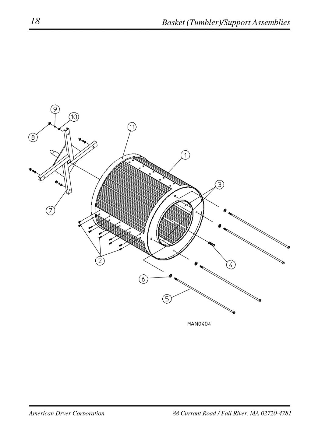 ADC UD-50 manual Basket Tumbler/Support Assemblies 