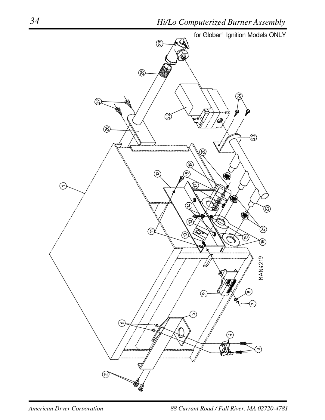 ADC UD-50 manual Hi/Lo Computerized Burner Assembly 