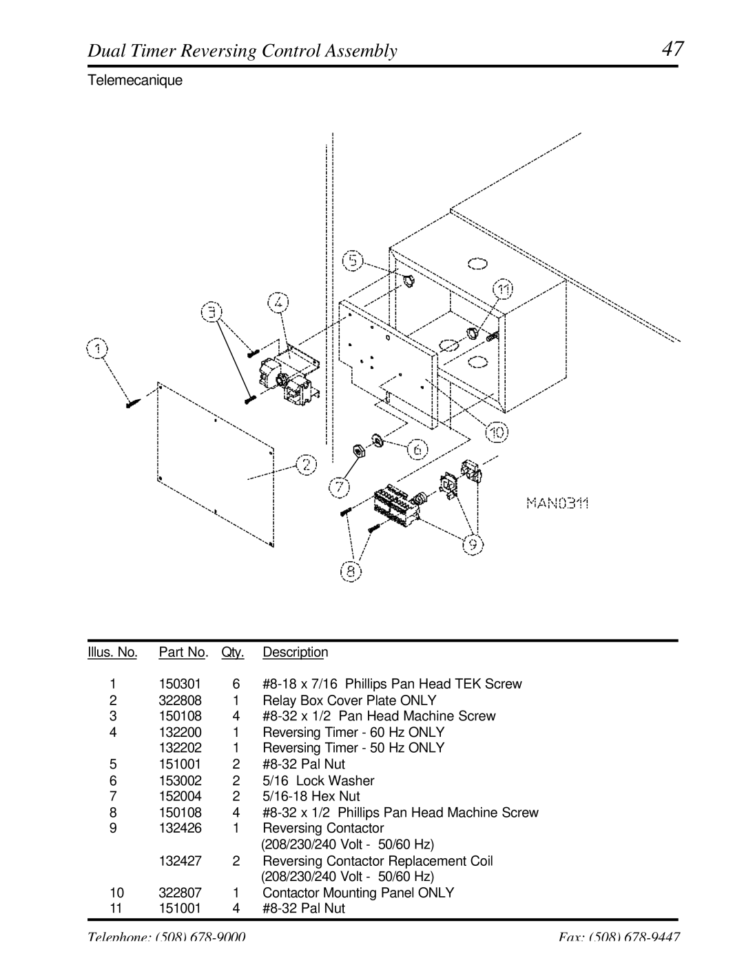 ADC UD-50 manual Dual Timer Reversing Control Assembly 