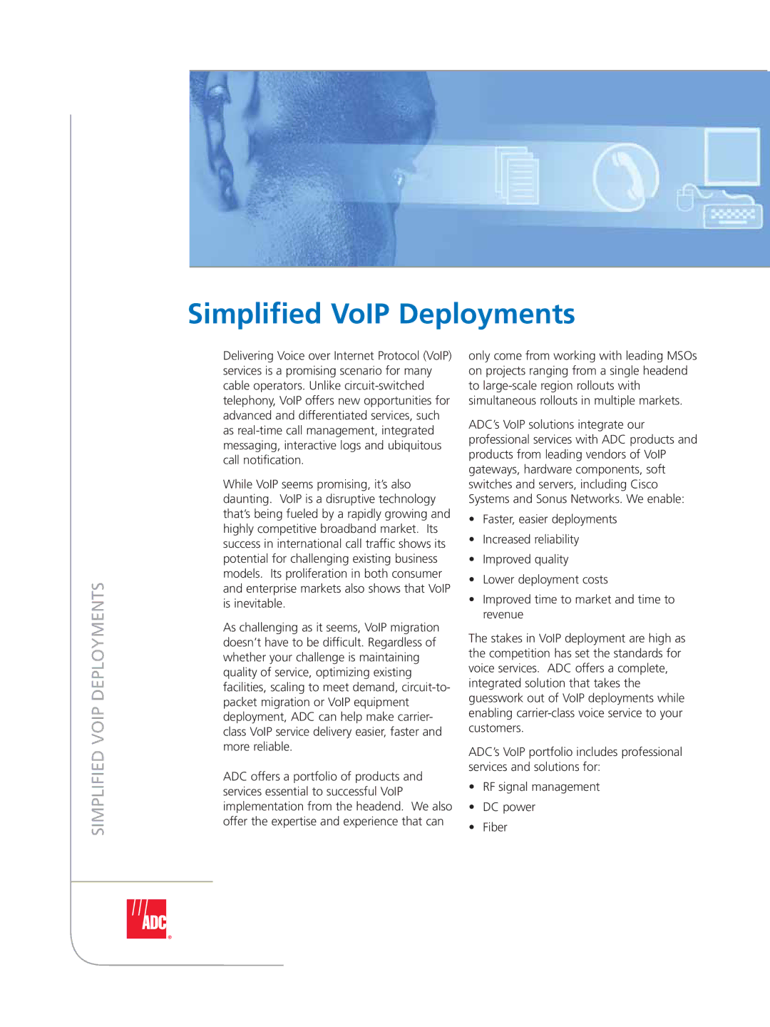 ADC VoIP Telephone manual Simplified VoIP Deployments 