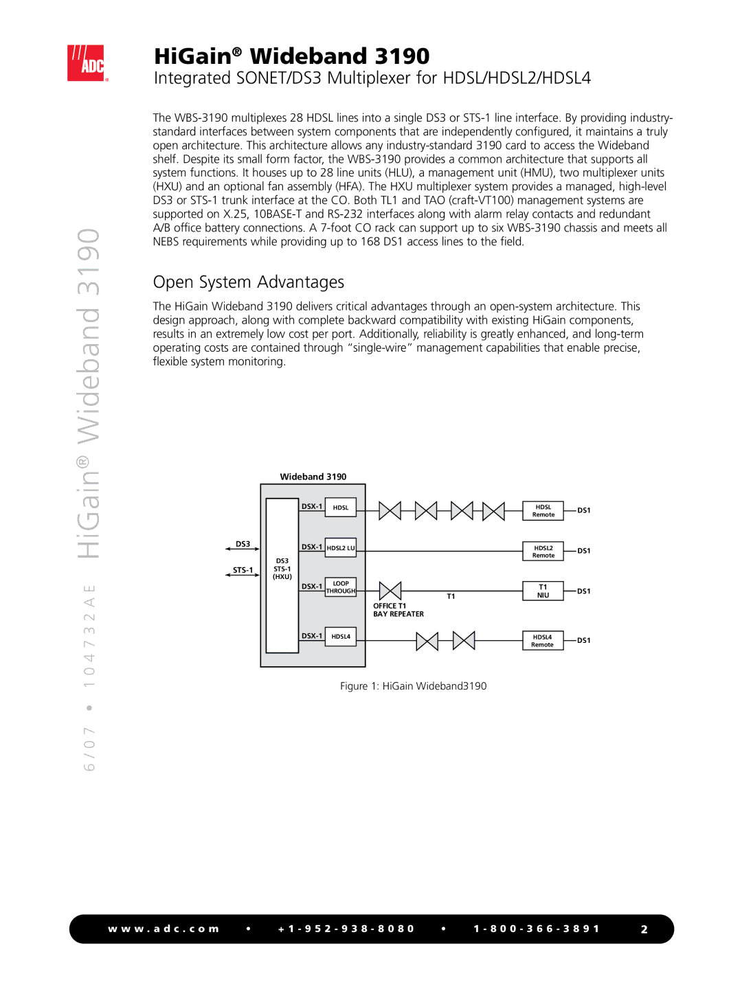 ADC WBS-3190 manual Wideband 