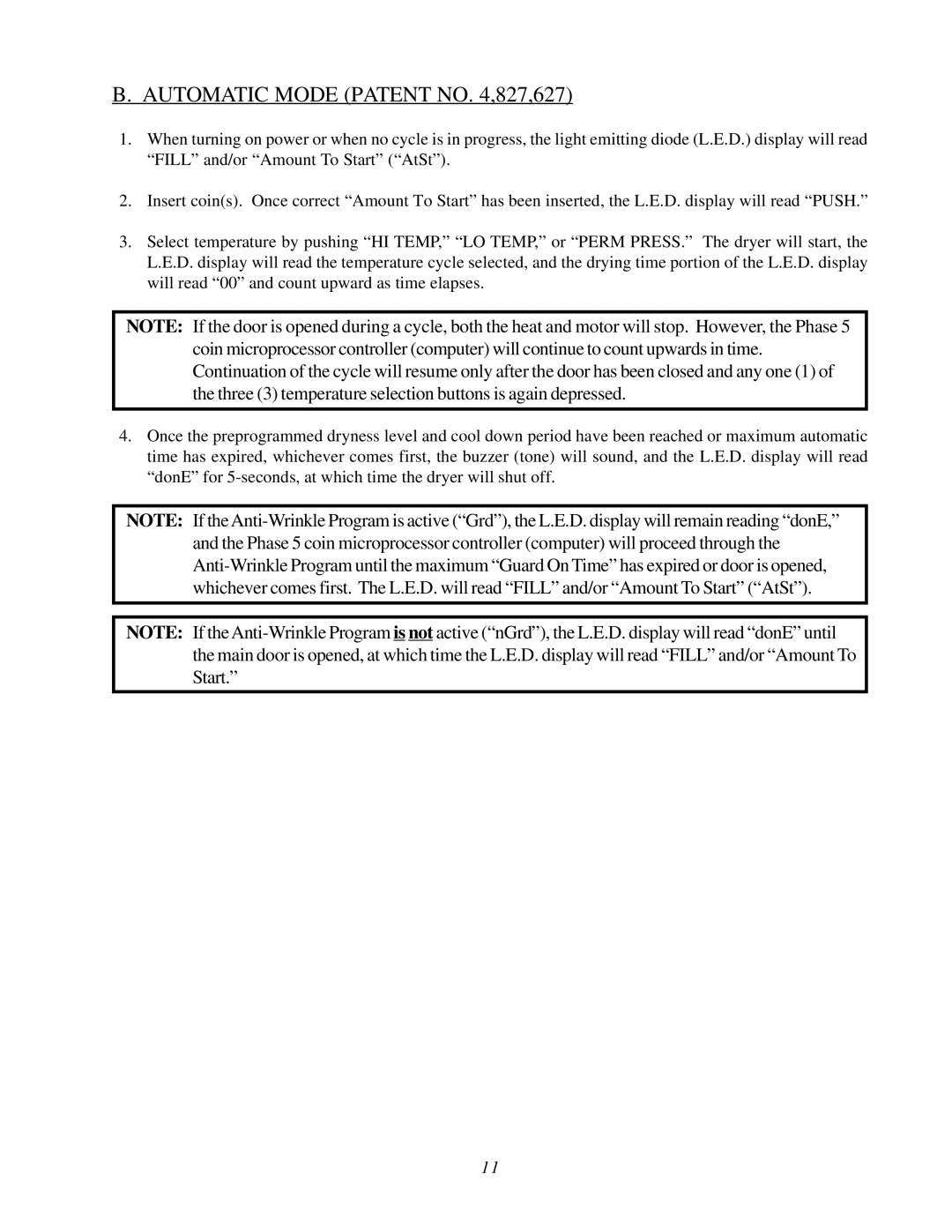 ADC AD-295, WDA-540, AD-26, AD-540 user manual Automatic Mode Patent no ,827,627 