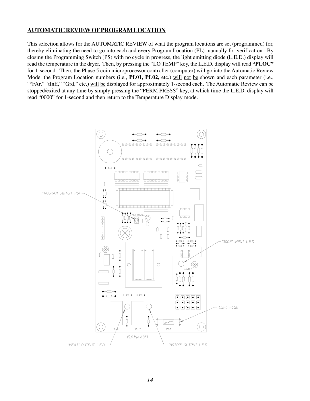 ADC WDA-540, AD-295, AD-26, AD-540 user manual Automatic Review of Program Location 