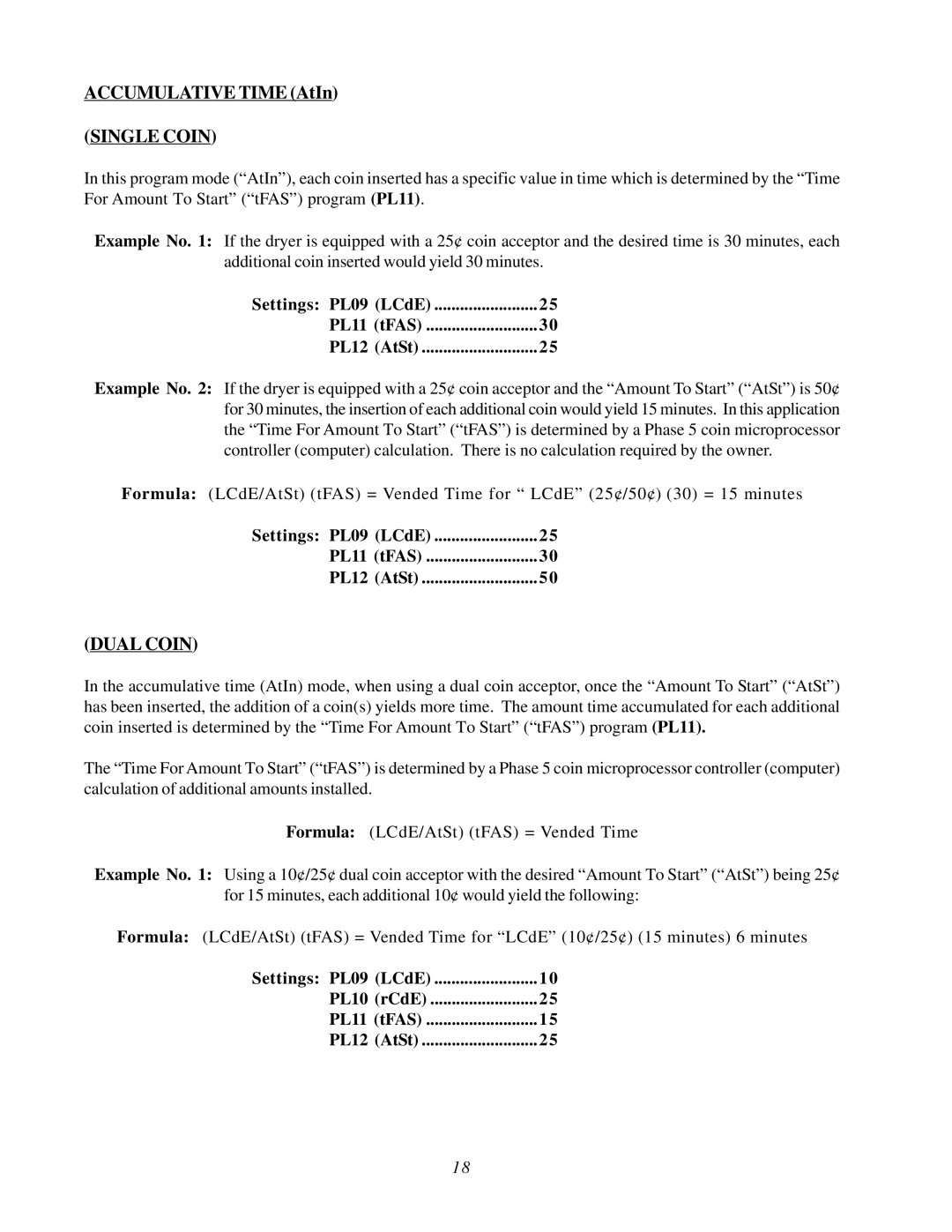 ADC WDA-540, AD-295, AD-26, AD-540 user manual Accumulative Time AtIn, Single Coin, Dual Coin 