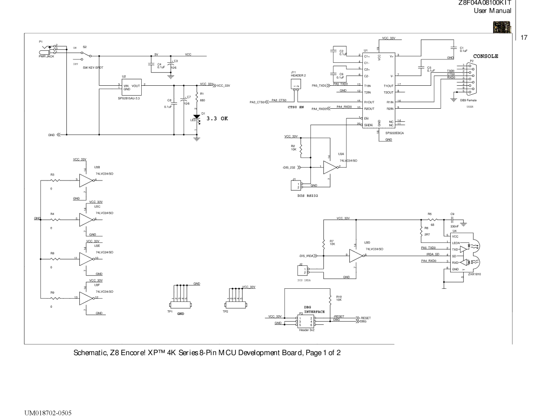 ADC Z8F04A08100KIT user manual 