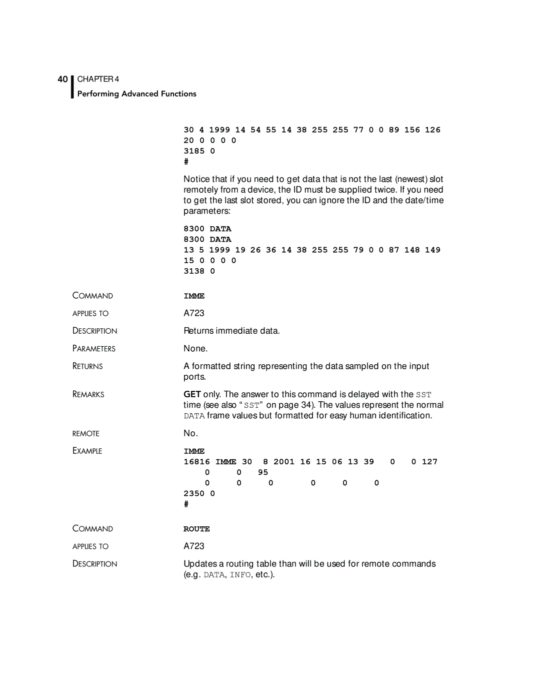 Adcom A723, A720 manual Data, Imme, Route 