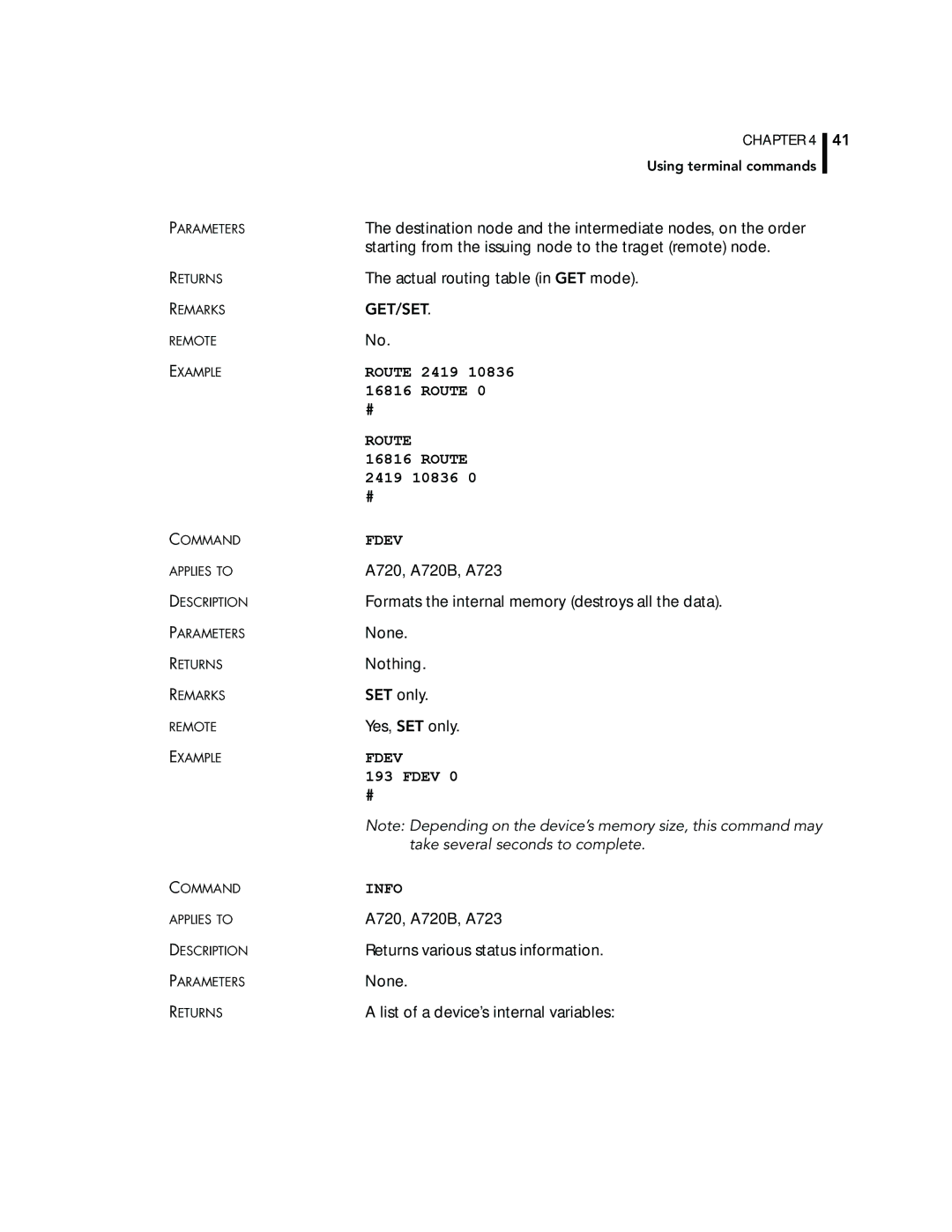 Adcom A720, A723 manual Fdev, Info 