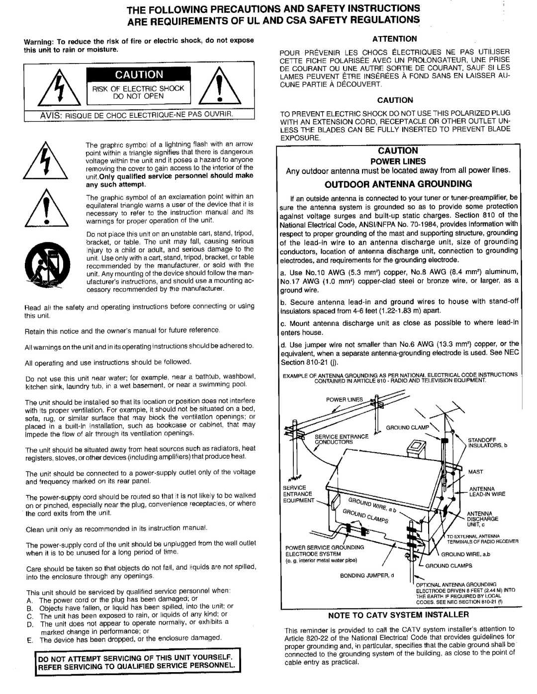 Adcom GCA-510 manual 