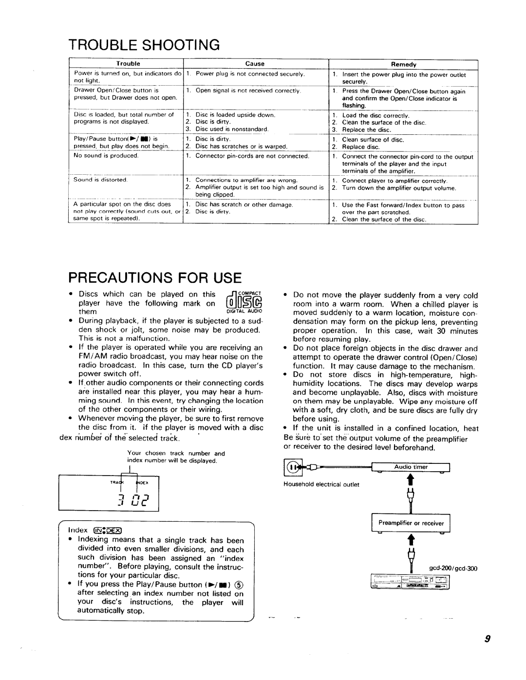 Adcom GCD-200 manual 