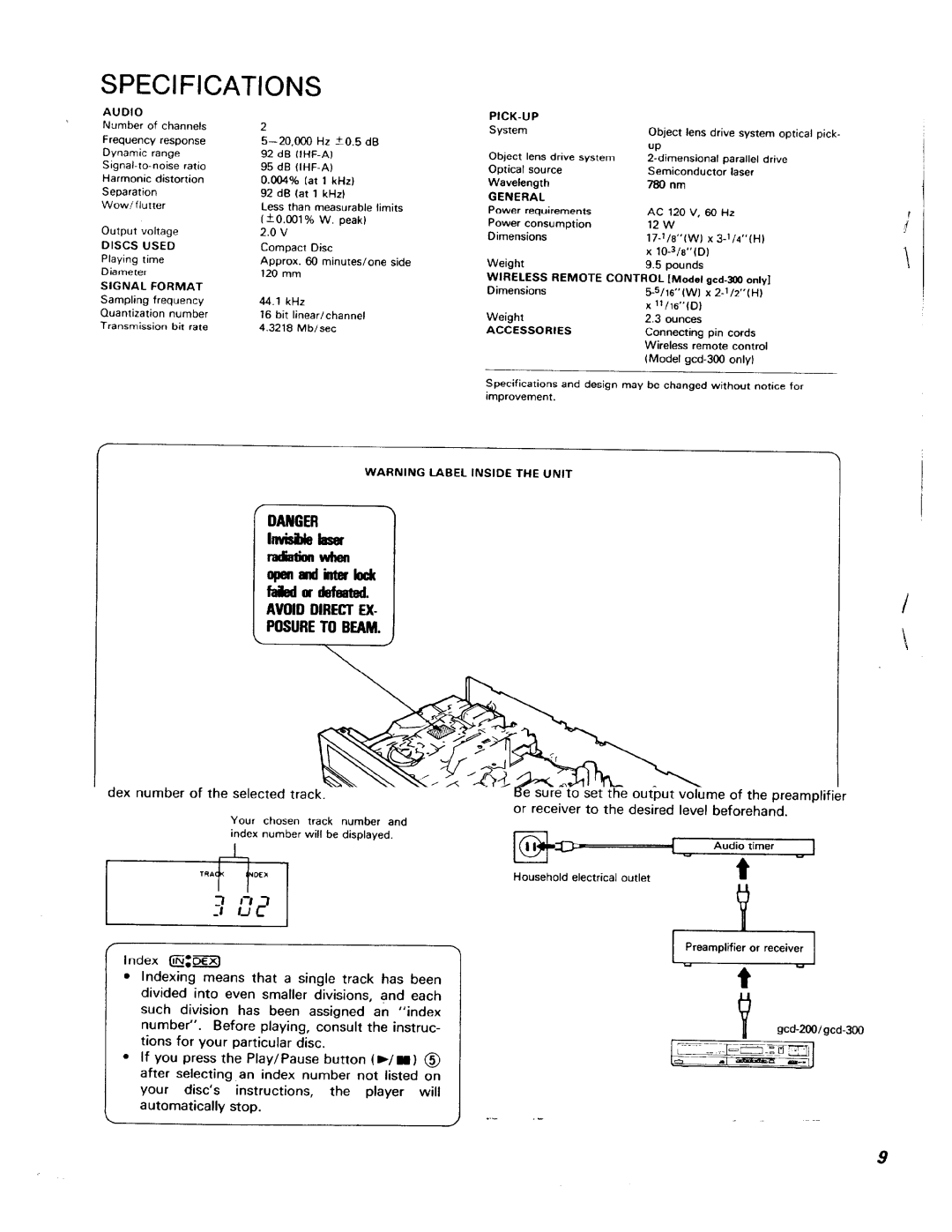 Adcom GCD-200 manual 