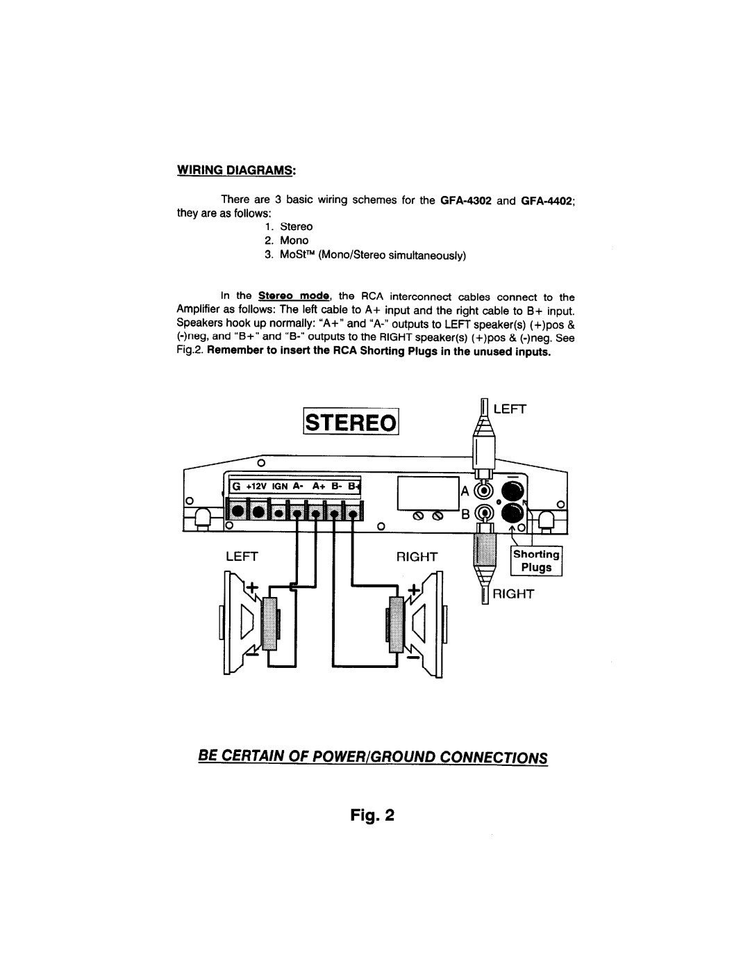 Adcom GFA-4304, GFA-4302, GFA-4404, GFA-4702, GFA-4402 manual 