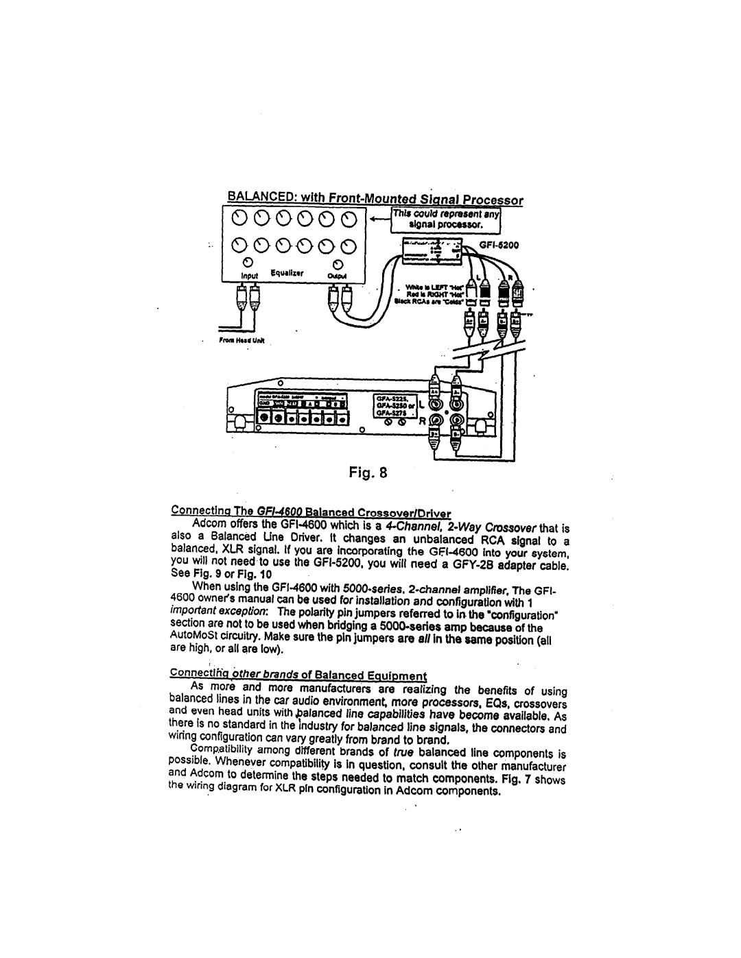 Adcom GFA-5250, GFA-5275, GFA-5225 manual 