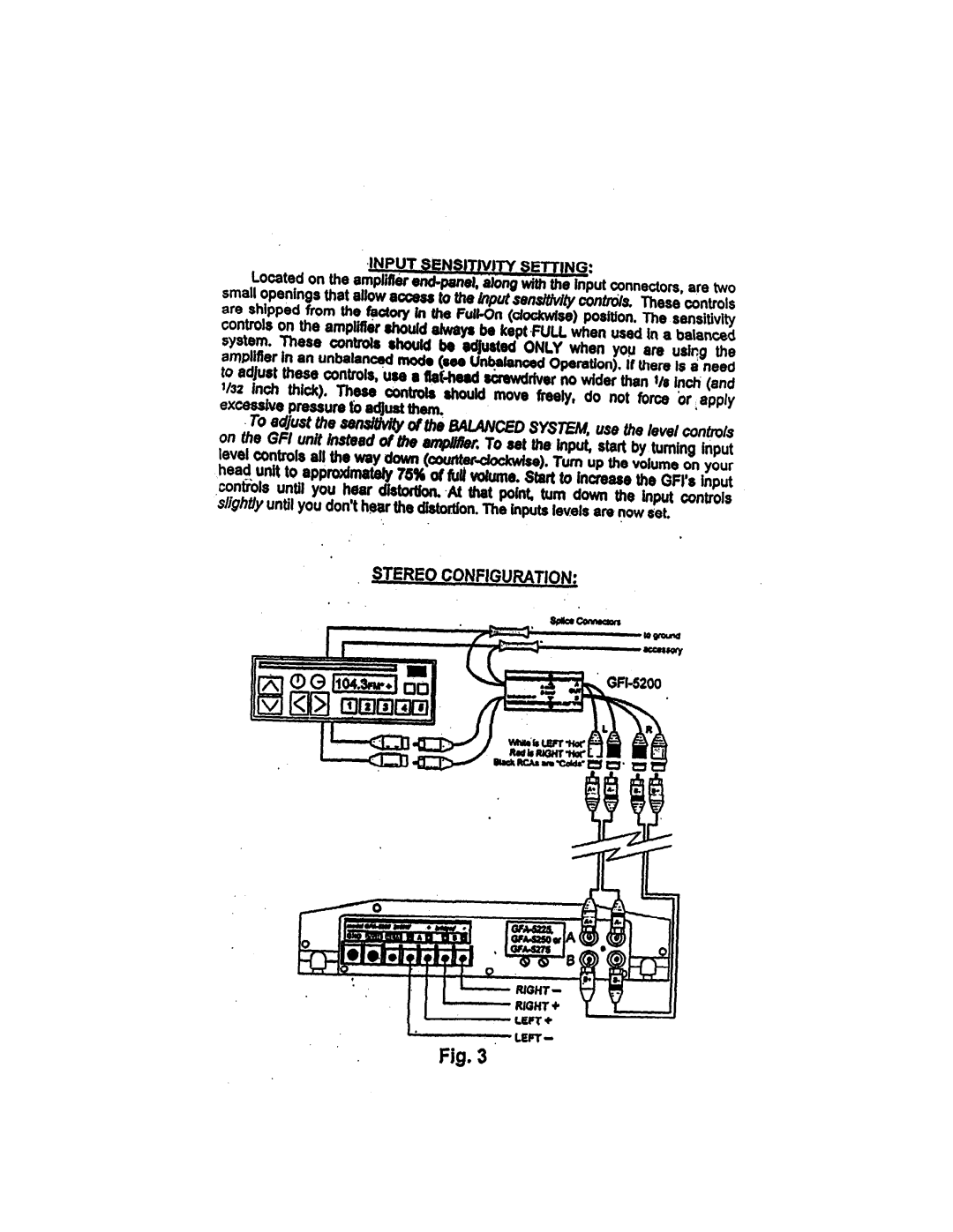 Adcom GFA-5250, GFA-5275, GFA-5225 manual 