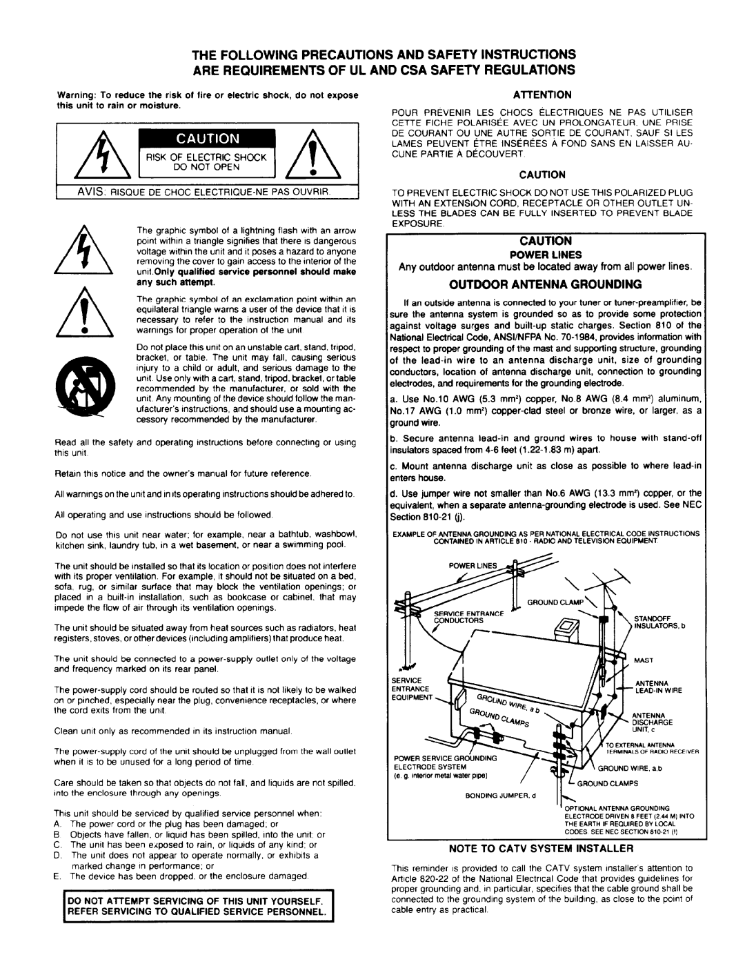 Adcom GFA-5400 manual 