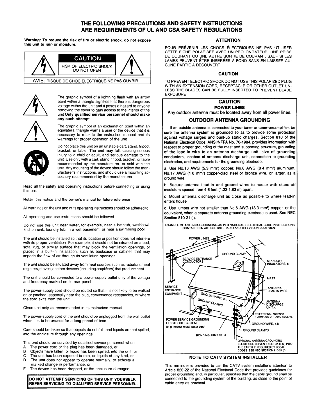 Adcom GFA-7000 manual 