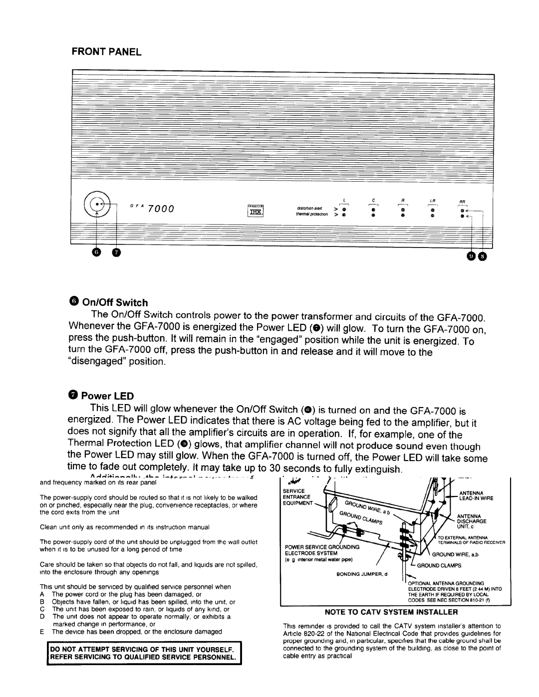 Adcom GFA-7000 manual 