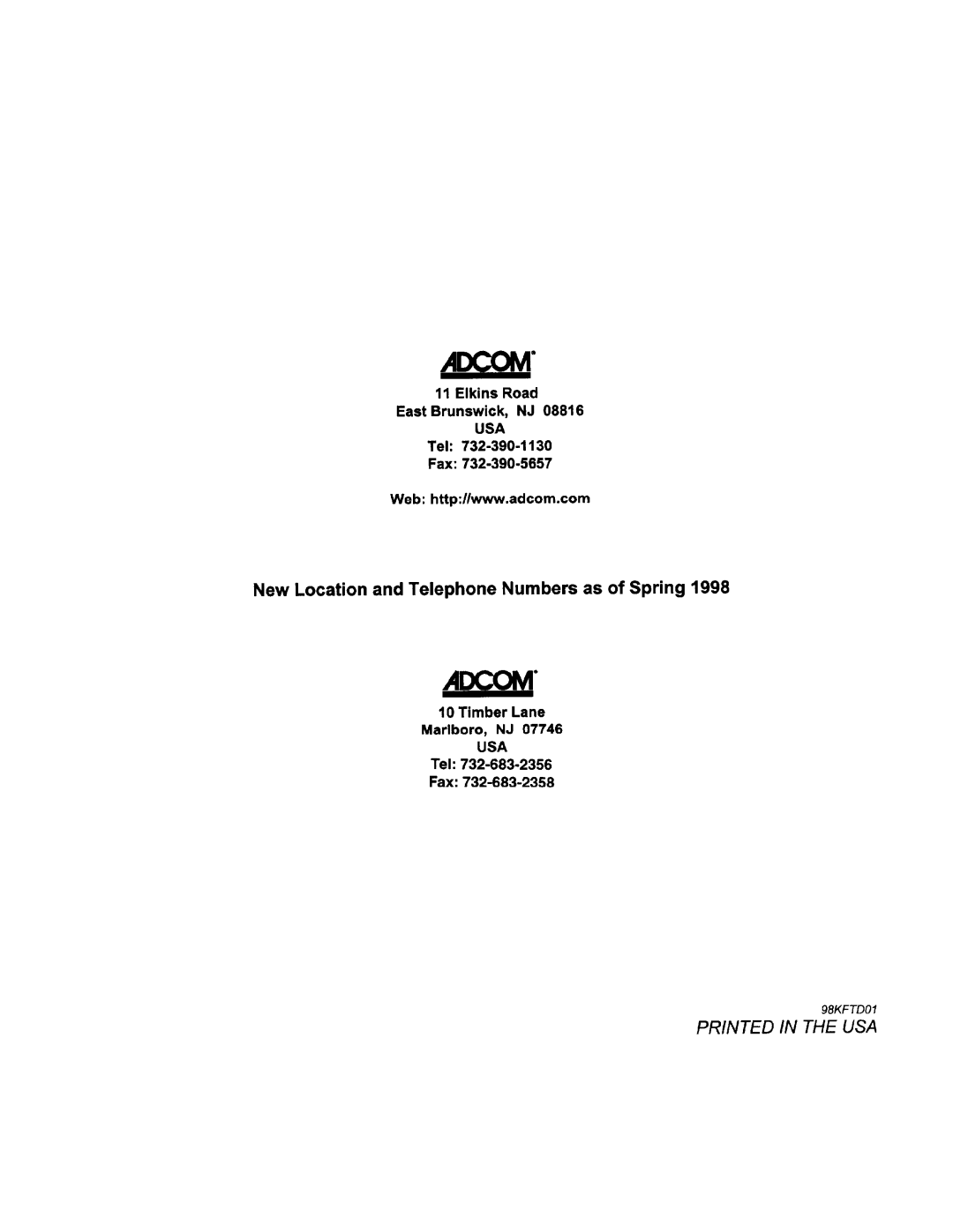 Adcom GFA-7400, GFA-7300 manual 