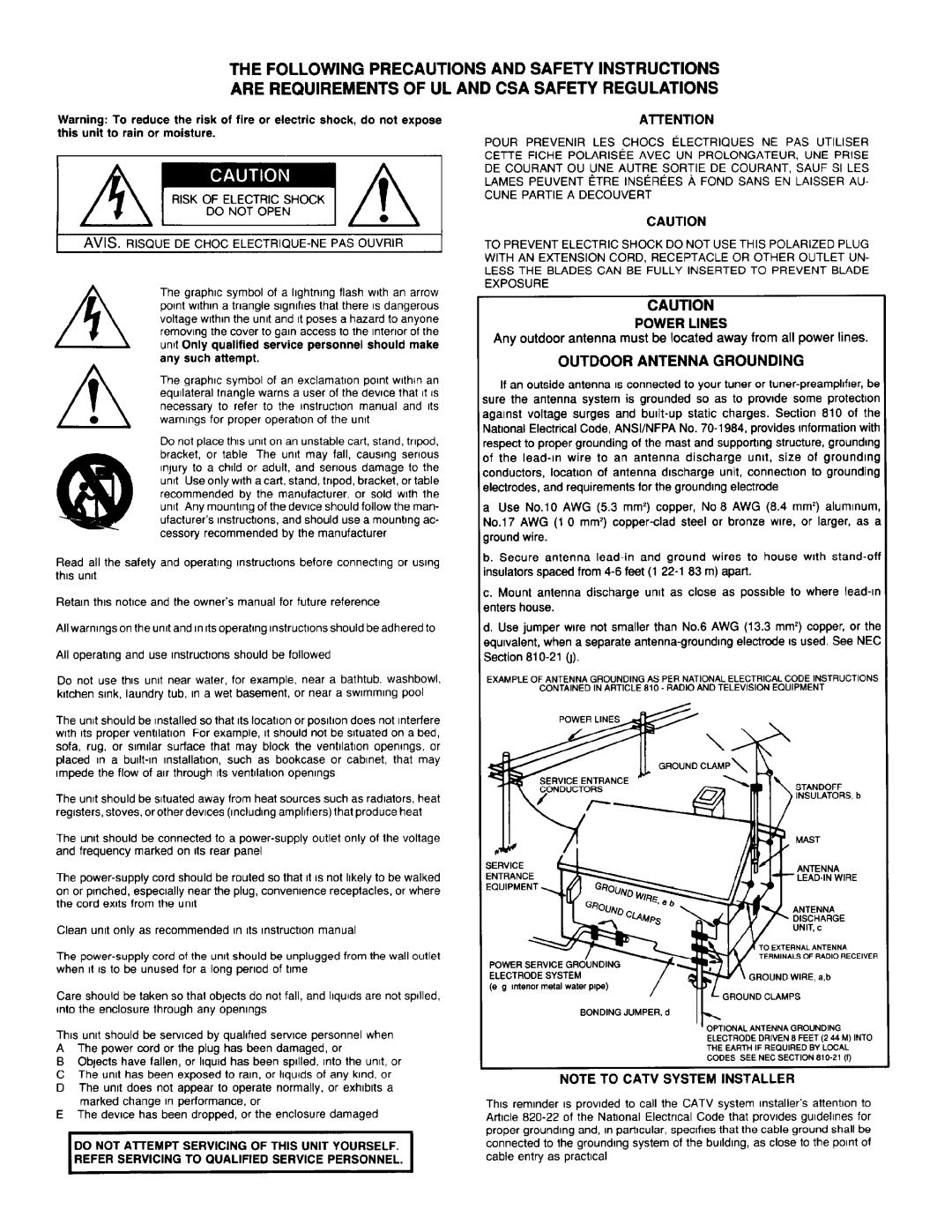Adcom GFA-7300, GFA-7400 manual 