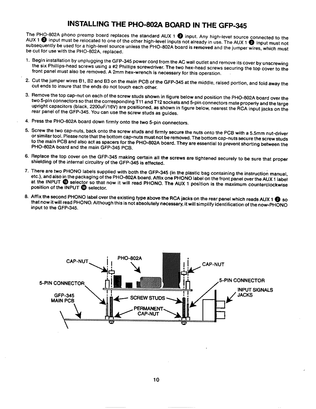 Adcom GFP-345 manual 