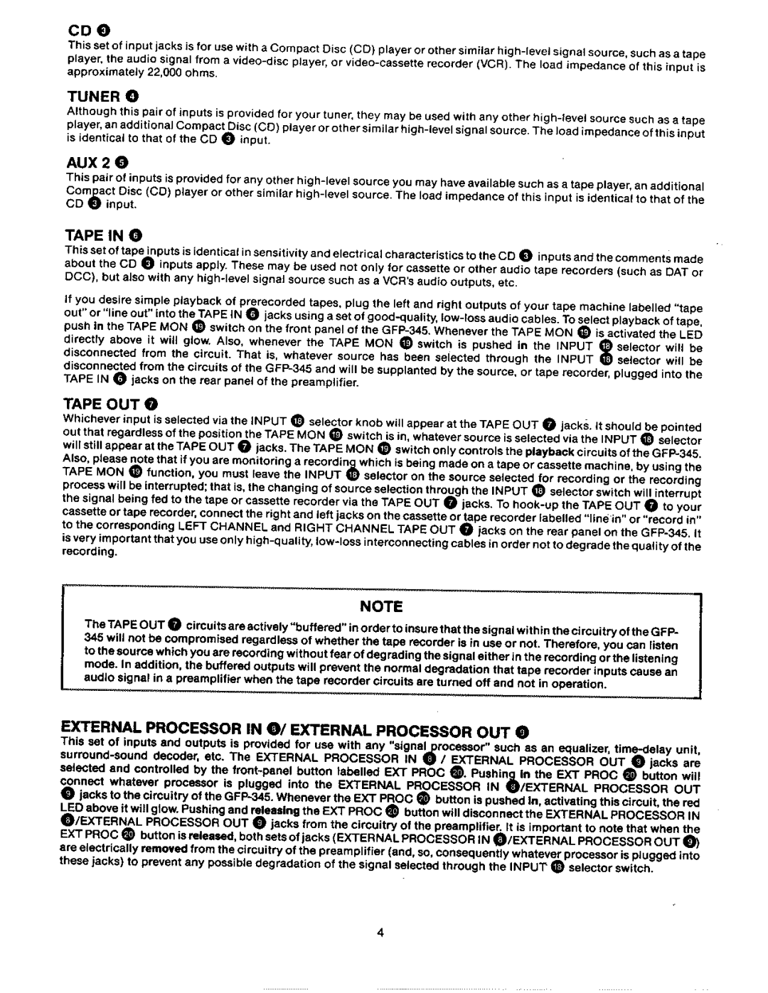 Adcom GFP-345 manual 