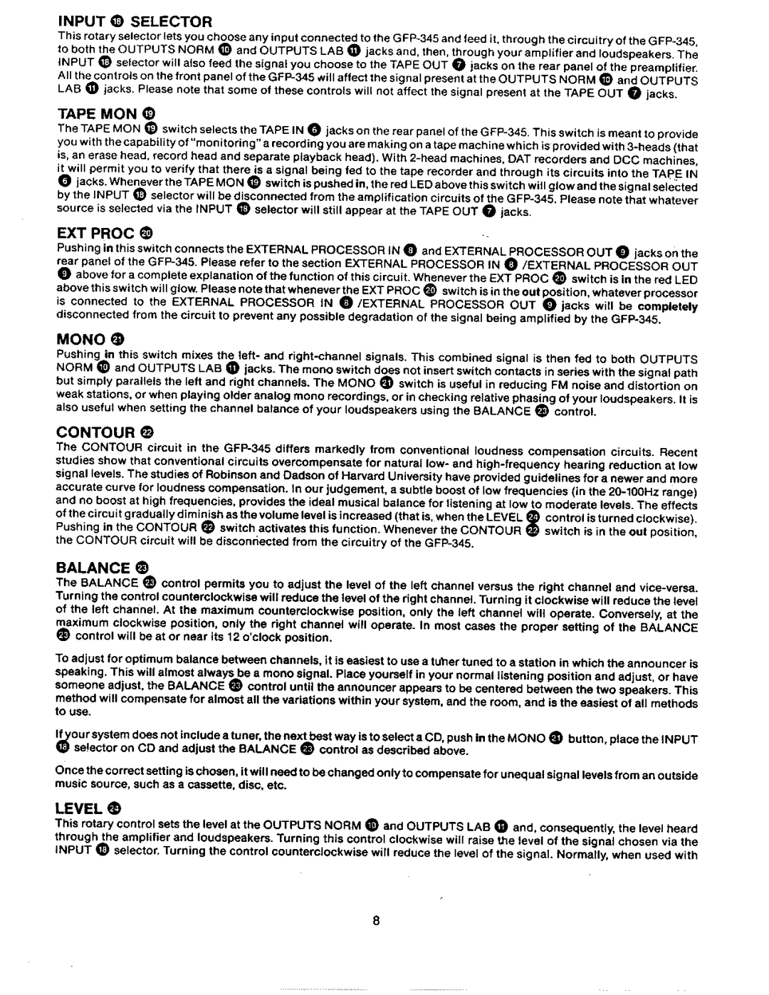 Adcom GFP-345 manual 