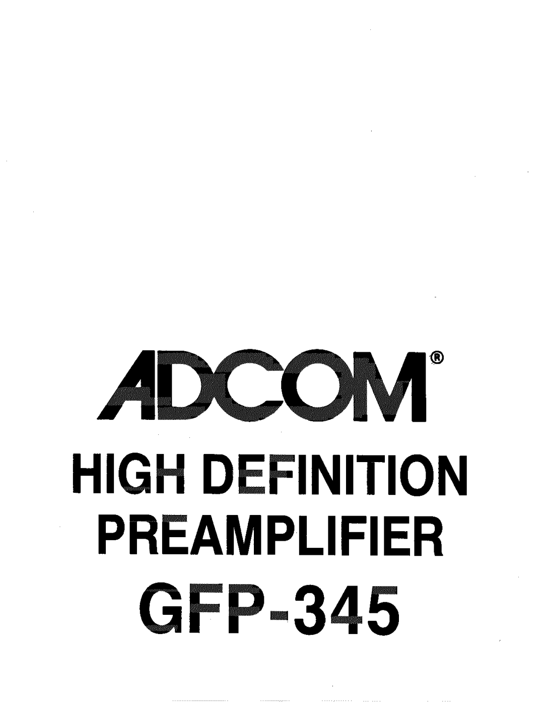 Adcom GFP-345 manual 