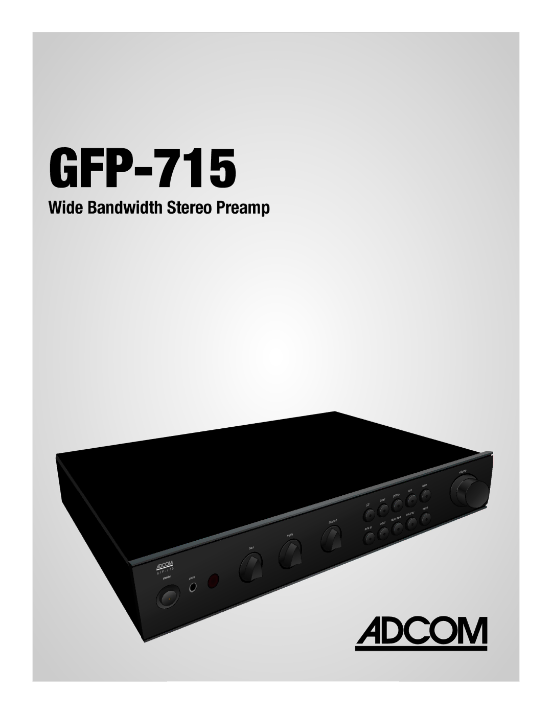 Adcom GFP-715 owner manual 