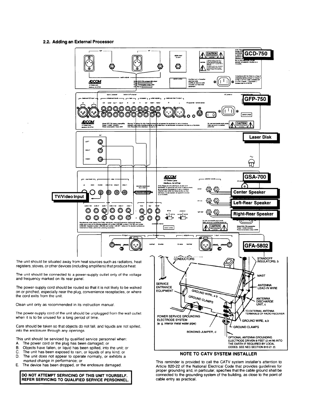 Adcom GFP-750 manual 