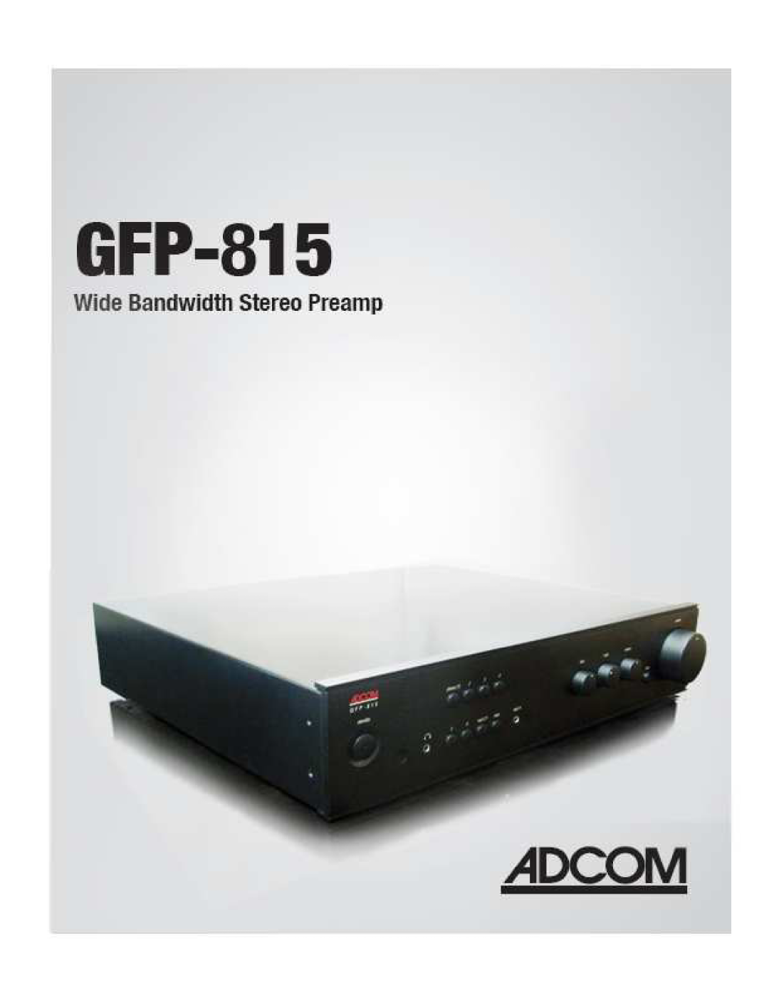Adcom GFP-815 manual 