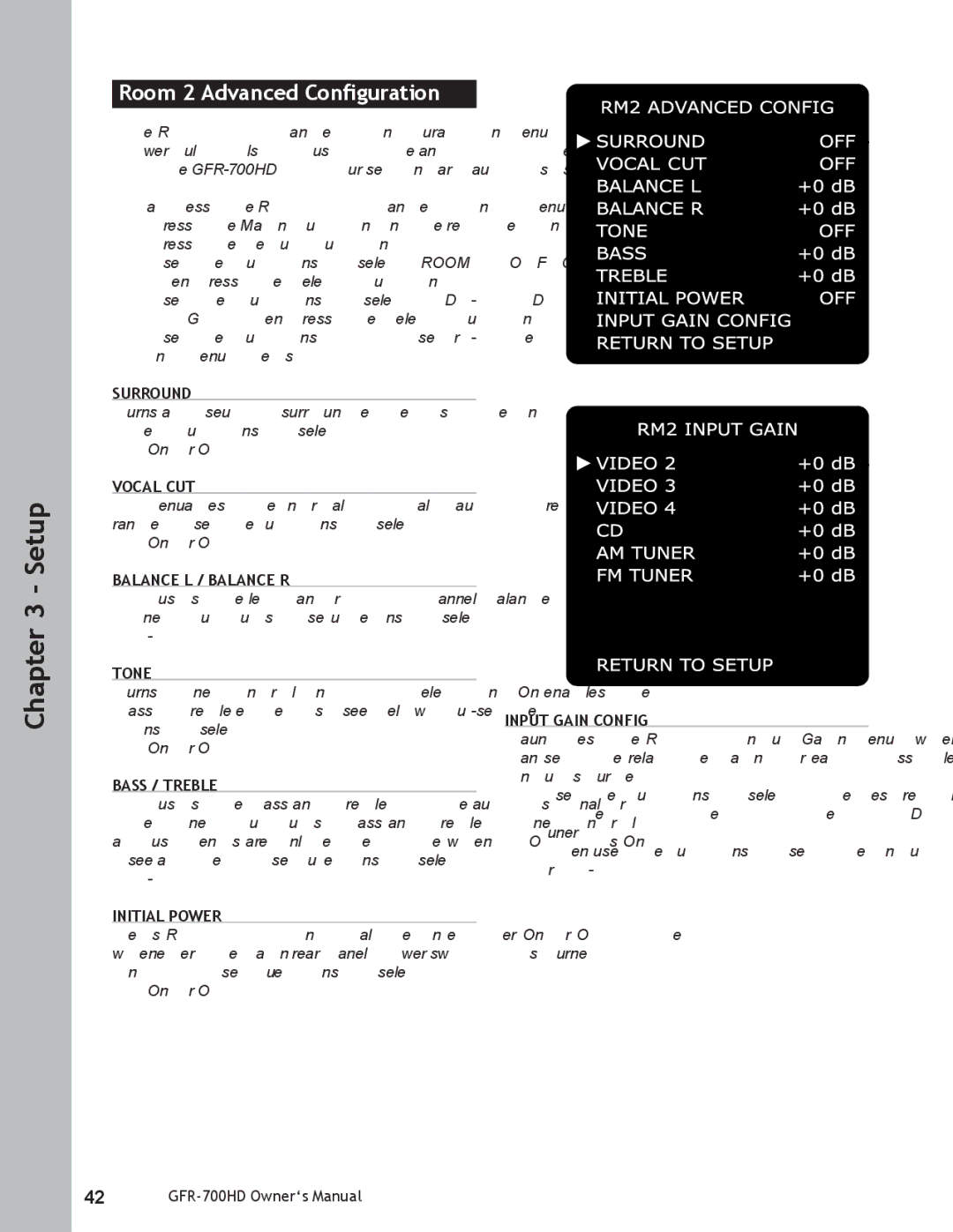 Adcom GFR-700HD user manual Room 2 Advanced Conﬁguration 