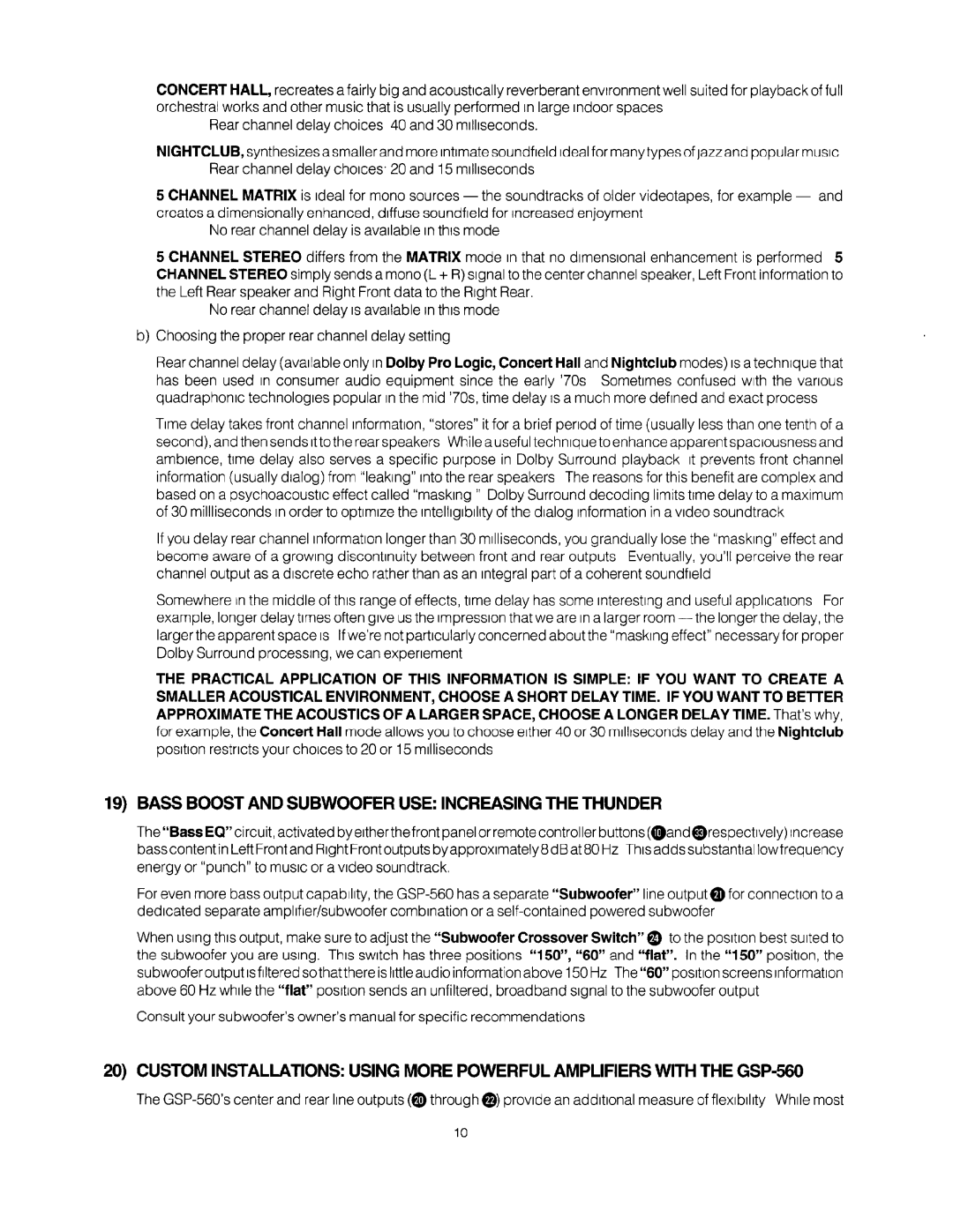 Adcom GSP-560 manual 