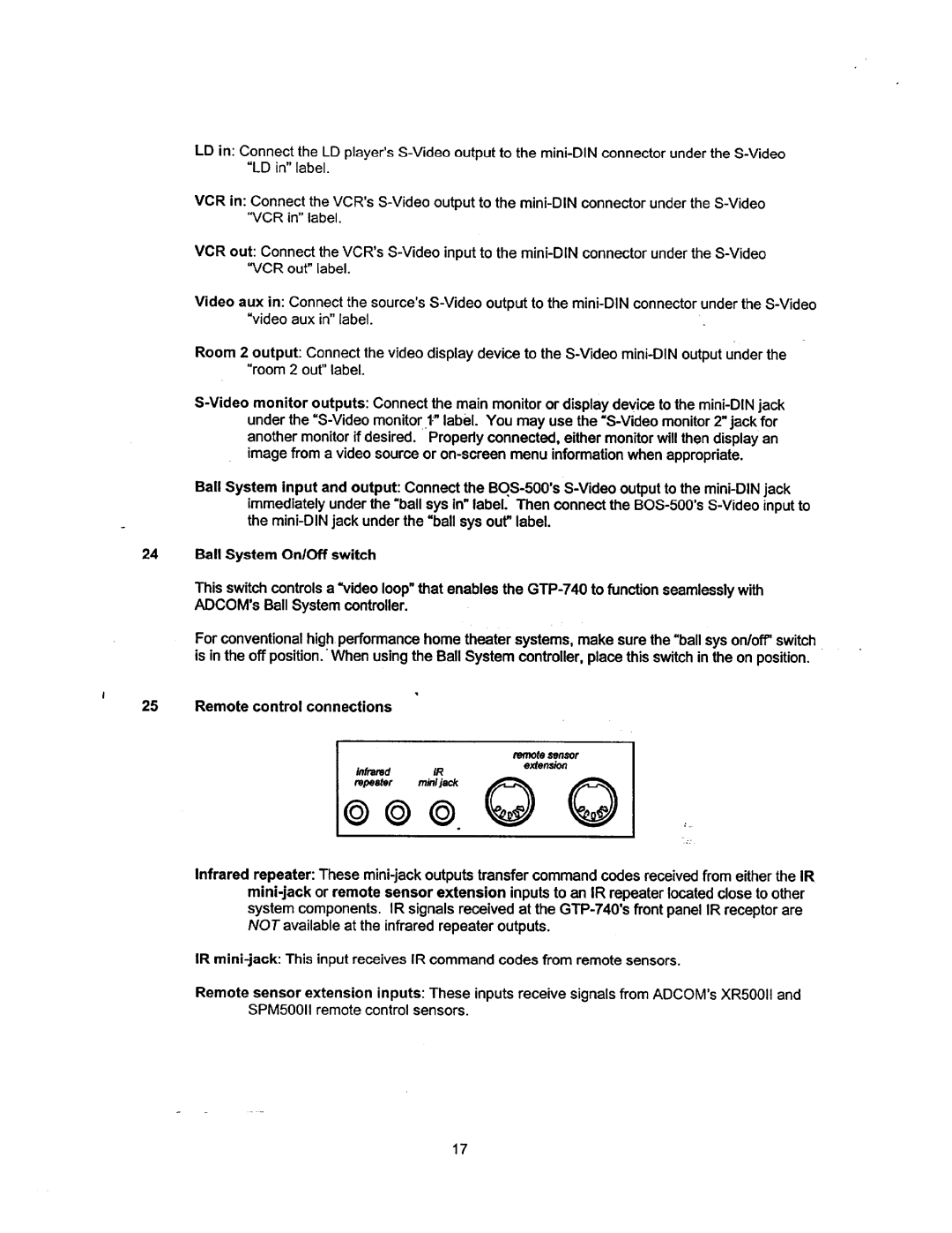 Adcom GTP-740 manual 