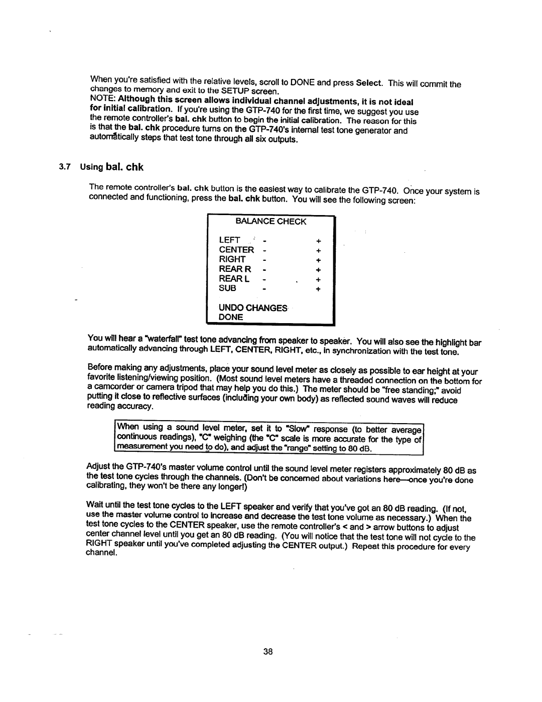 Adcom GTP-740 manual 