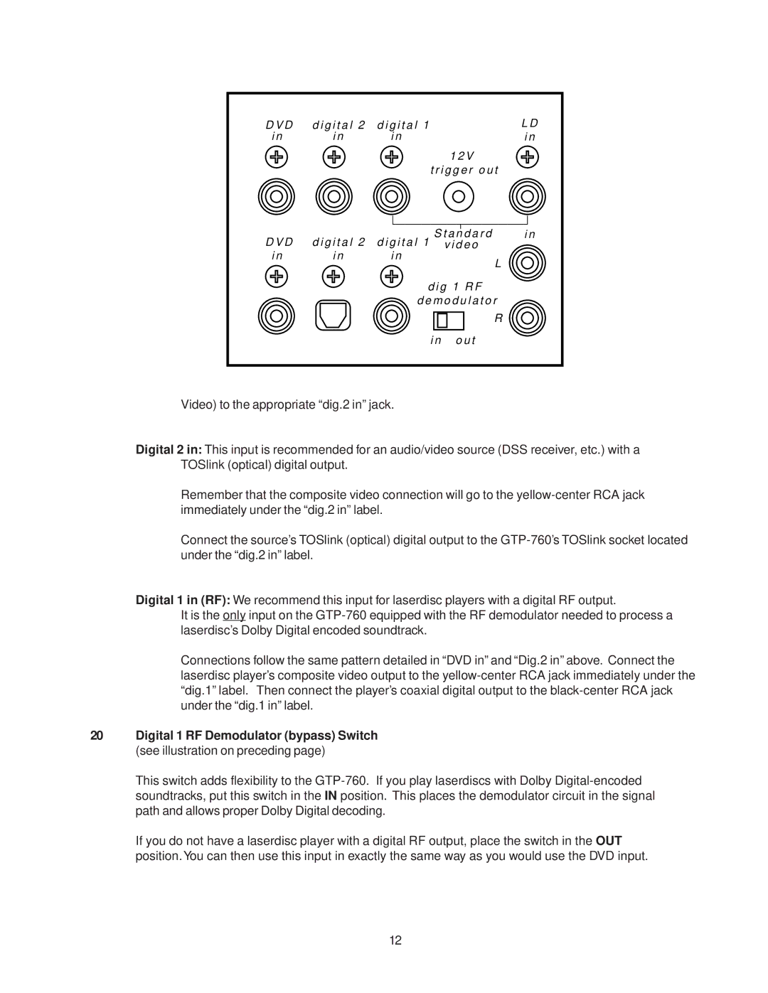 Adcom GTP-760 owner manual I g g e r o u t 