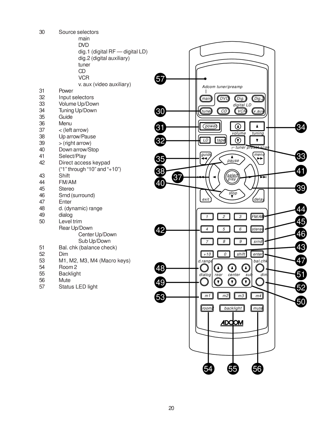 Adcom GTP-760 owner manual 54 55 