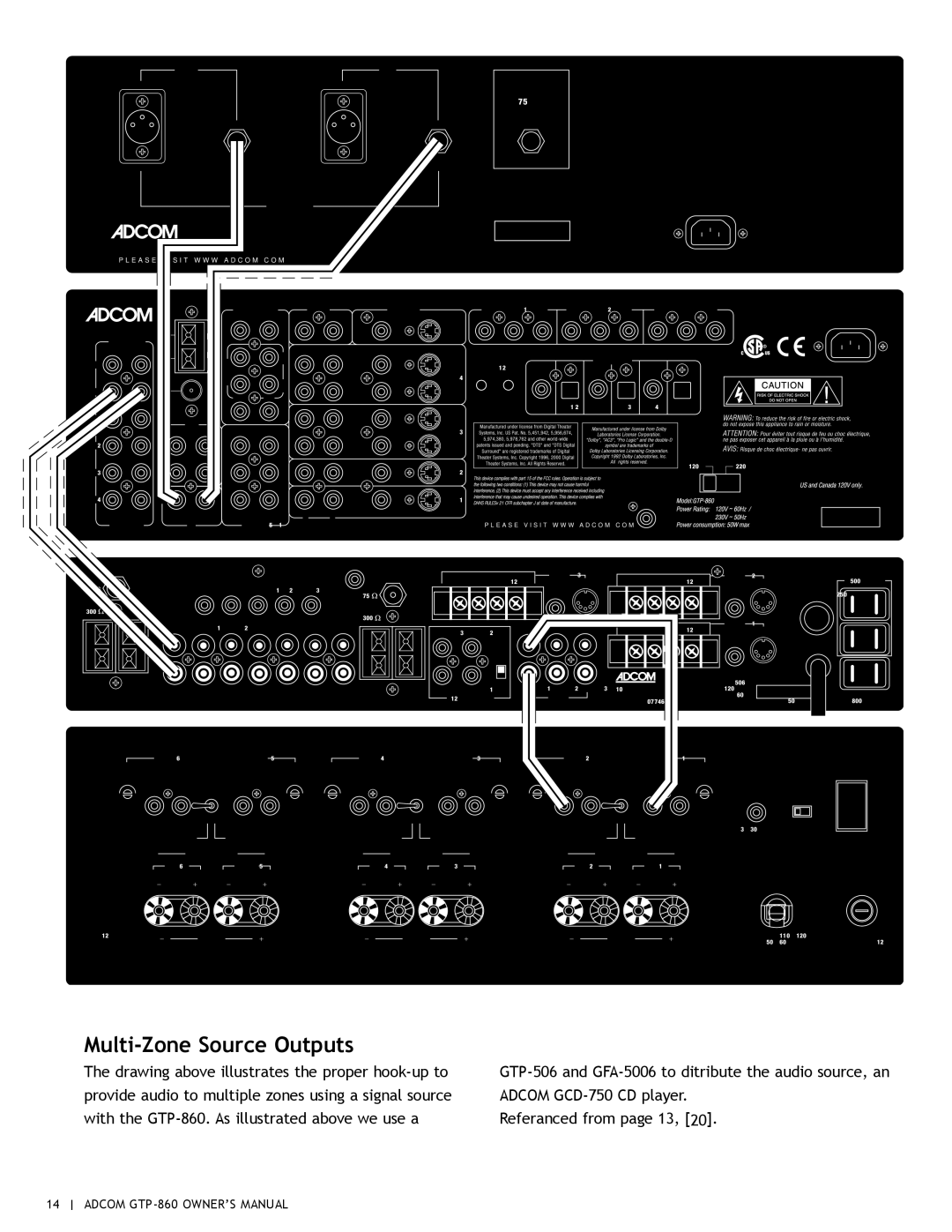 Adcom GTP-860 owner manual Referanced from page 13 