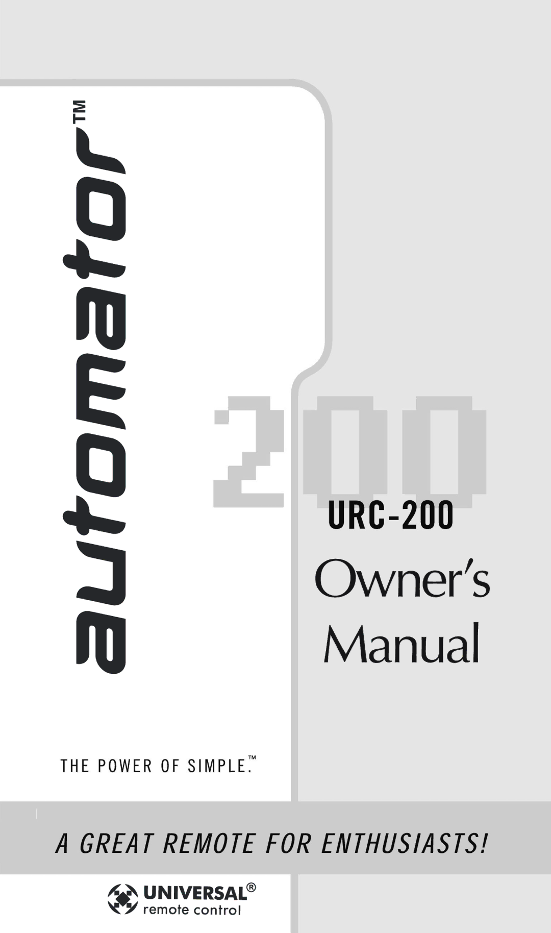 Adcom URC-200 owner manual 