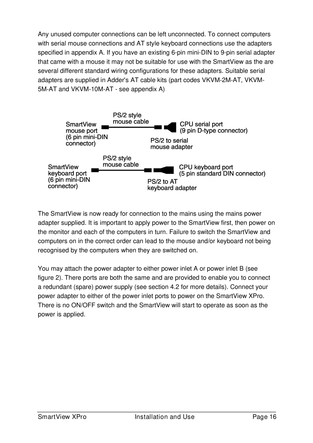 Adder Technology ADD0038/1 warranty SmartView XPro Installation and Use 